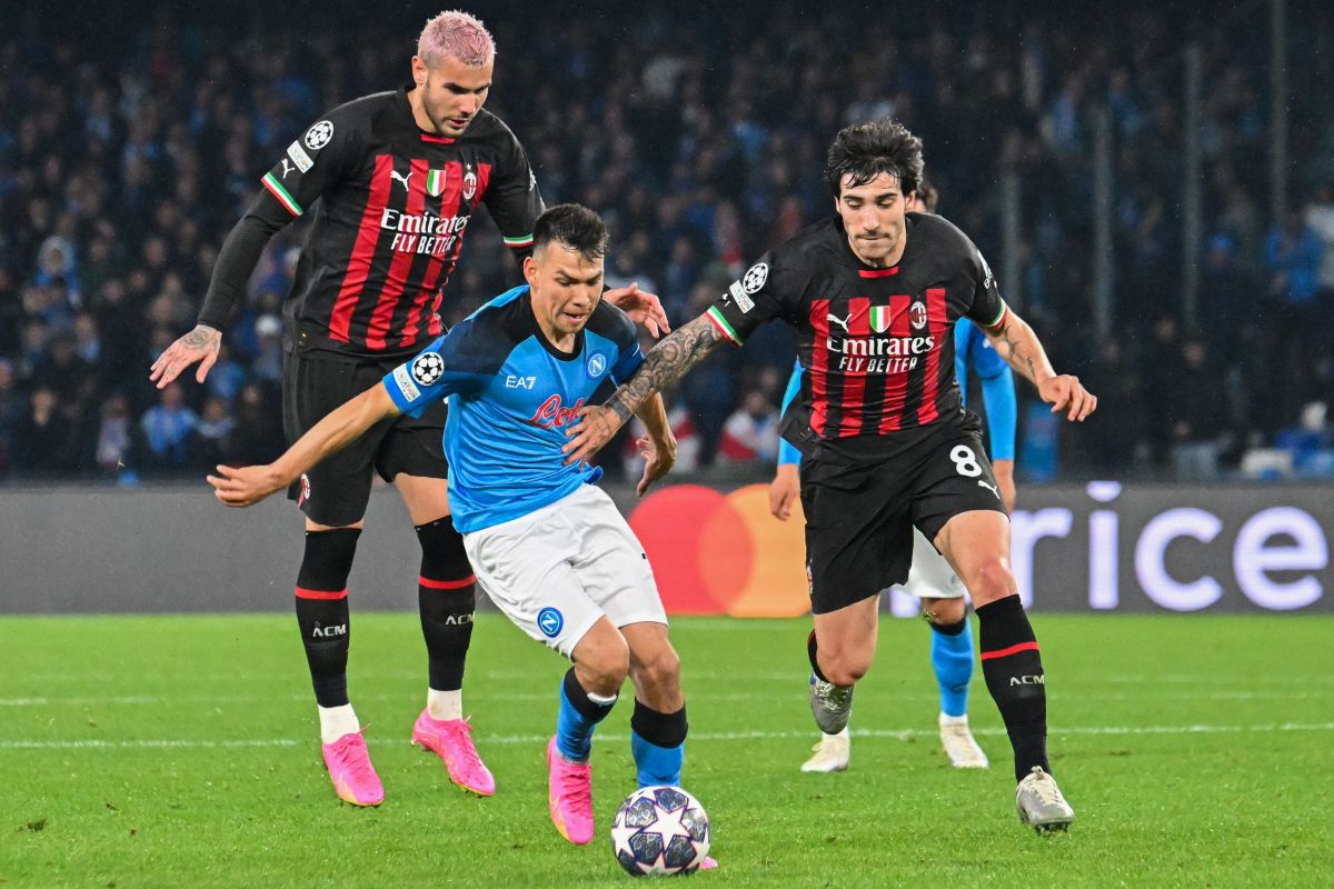 Lozano en los cuartos de final de la Champions anterior.