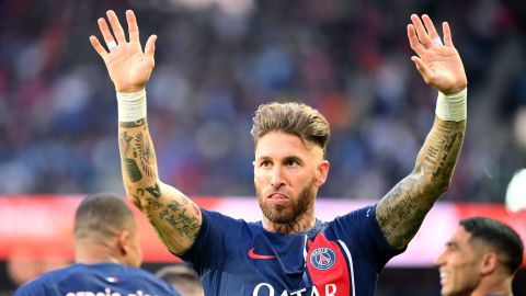 Sergio Ramos con los colores del PSG.