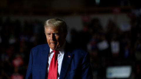 Trump durante un acto de campaña electoral en Pensilvania, el 29 de julio de 2023.