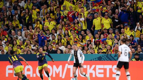 Partido entre Colombia y Alemania en el Mundial Femenil.