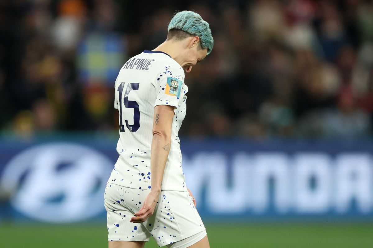 Megan Rapinoe falló un penal contra Suecia. Foto: Getty Images.