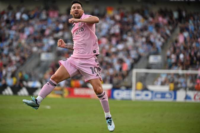 Messi ha marcado gol en todos los partidos de la Leagues Cup. ANGELA WEISS-Getty Images.