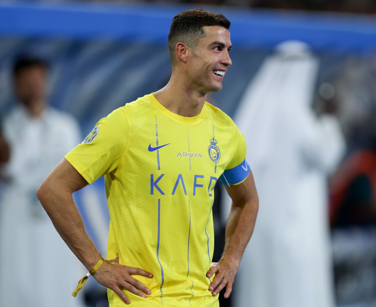 Cristiano Ronaldo con los colores del Al Nassr.