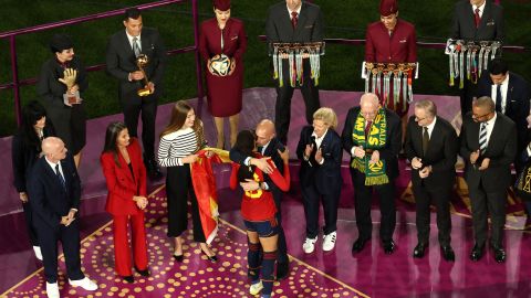 Luis Rubiales durante la ceremonia de premiación.