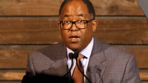 LOS ANGELES, CA - APRIL 18: Honoree, Los Angeles County Board of Supervisors, Mark Ridley-Thomas speaks on stage at the Communities In School LA Gala on April 18, 2017 in Los Angeles, California. (Photo by Rich Polk/Getty Images for Communities In School Los Angeles)