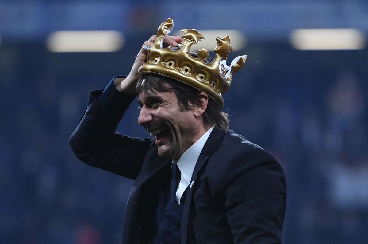 Antonio Conte ganador de la Premier League. Shaun Botterill-Getty Images.