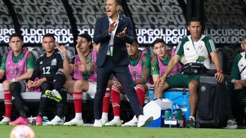 Jaime Lozano, director tecnico durante el partido de Semifinales de la Copa Oro.