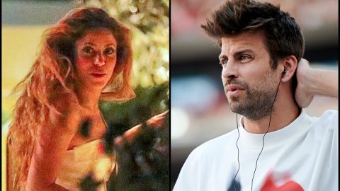 Shakira en Los Ángeles y Gerard Piqué en España.