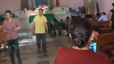 Balacera afuera de una iglesia en México