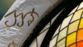 Mosaico de vidrio Tiffany.