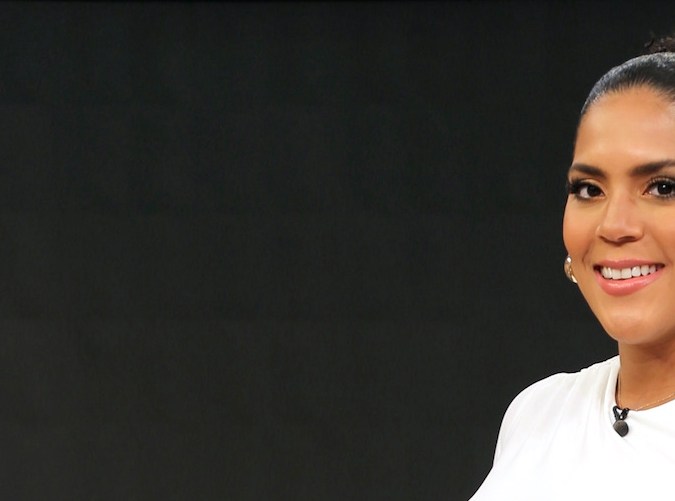 Francisca luciendo su pancita en 'Despierta América'.