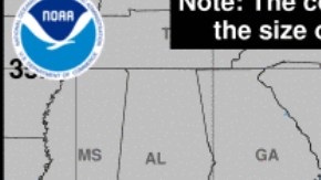 El cono muestra la posible trayectoria pero no el tamaño del huracán Lee.