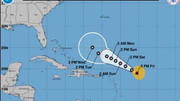 El cono muestra la posible trayectoria pero no el tamaño del huracán Lee.