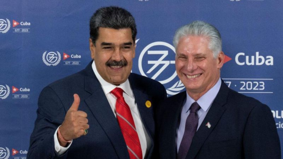 Nicolás Maduro y Miguel Díaz-Canel en el Centro de Convenciones de La Habana,