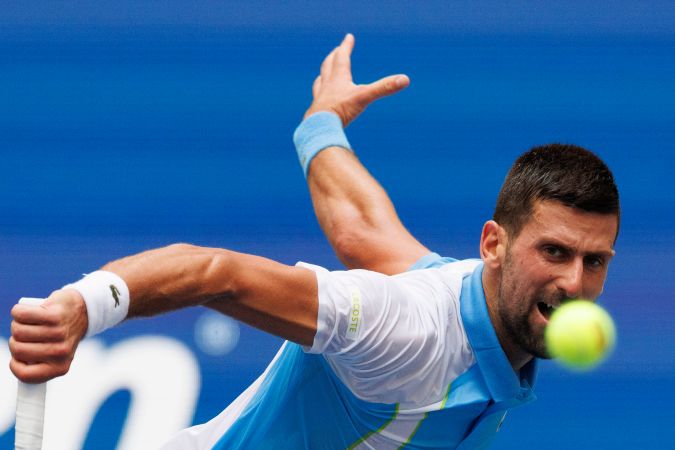 Novak Djokovic en el US Open 2023 ante Fritz. Foto: EFE/EPA/CJ GUNTHER.
