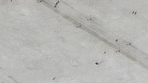 Una vista satelital muestra el área central del campamento temporal del festival Burning Man, en el desierto de Nevada.