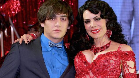 Maribel guardia y su hijo Julián Figueroa en 2014.