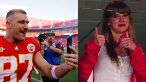 Travis Kelce y Taylor Swift.