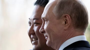 Los líderes de Corea del Norte, Kim Jong-un, y Rusia, Vladimir Putin.