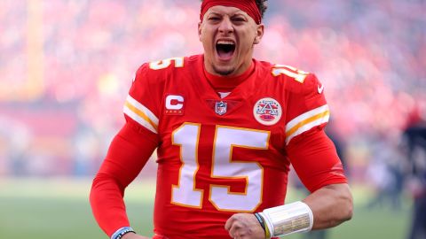 Patrick Mahome celebrating with Kansas City.