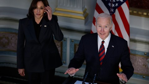 La vicepresidenta Kamala Harris y el presidente Joe Biden.