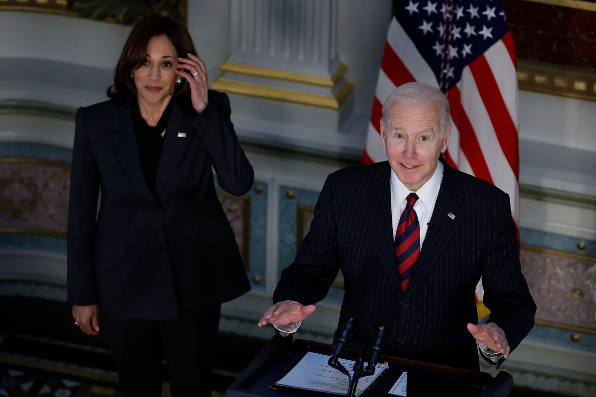La vicepresidenta Kamala Harris y el presidente Joe Biden.