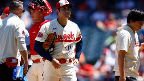 Shohei Ohtani en su última salida en los Angels.