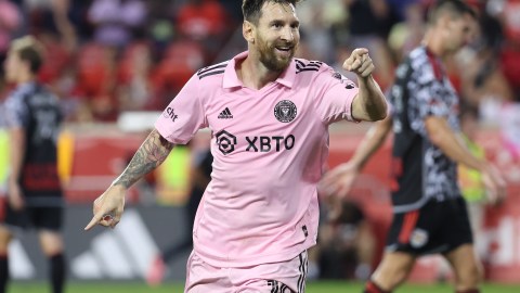 Lionel Messi celebra un gol con el Inter Miami.