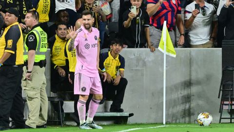 Messi jugando con el Inter Miami.