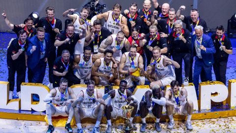 La selección de Alemania celebra su triunfo en el Mundial.