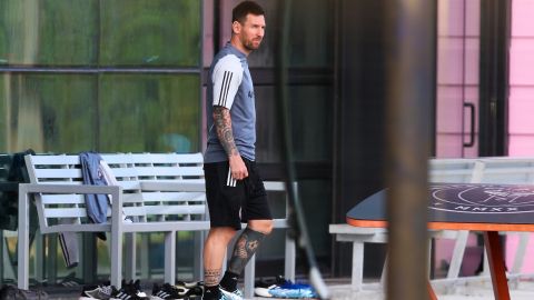 Messi en entrenamiento con el Inter Miami.