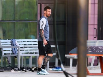 Messi en entrenamiento con el Inter Miami.