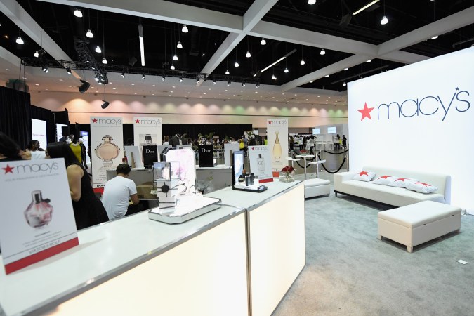 LOS ANGELES, CA - JUNE 25: Signage and products from Macy's are displayed at FAN FEST during the 2016 BET Experience on June 25, 2016 in Los Angeles, California. (Photo by Angela Weiss/Getty Images)