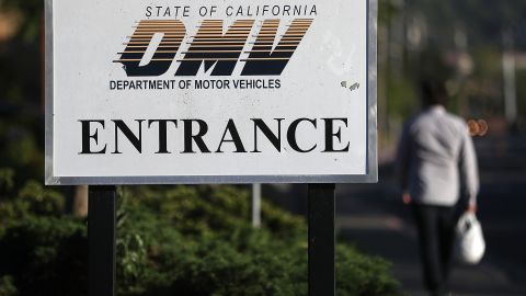 CORTE MADERA, CA - MAY 09: A sign is posted in front of a California Department of Motor Vehicles (DMV) office on May 9, 2017 in Corte Madera, California. The California Department of Motor Vehicles is being accused in a federal lawsuit of violating voter federal "motor voter" law with a requirement for over one million residents who renew their license by mail to fill out a seperate form with their renewal. (Photo by Justin Sullivan/Getty Images)