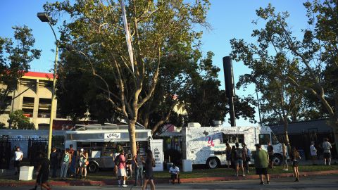 LOS ANGELES, CA - JULY 21: Food trucks are seen during day 1 of FYF Fest 2017 on July 21, 2017 at Exposition Park in Los Angeles, California. (Photo by Emma McIntyre/Getty Images for FYF)