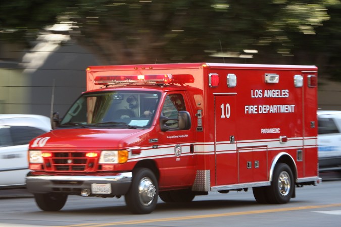 LOS ANGELES, CA - OCTOBER 08: A Los Angeles Fire Department paramedic responds to a call on October 8, 2008 in Los Angeles, California. State Treasurer Bill Lockyer has warned that California cash account balances will run out by the end of the month. If that happens, 5,000 California cities, counties, and school districts will face job layoffs and payments for law enforcement agencies, nursing homes, teachers, and other services and government entities could be suspended. A worldwide credit crunch threatens to derail state plans for a routine 7 billion dollar loan to even out the tax flow into the state treasury. Just two weeks after state lawmakers came to an agreement, after months of haggling on a record-overdue state budget, California Gov. Arnold Schwarzenegger is warning of future cuts to the state budget to deal with looming financial problems. With a frozen credit market and revenues for the first quarter of the fiscal year falling more than $1 billion short of projections, the governor and state legislative leaders may be forced to hold special sessions to deal with a new budget crisis. (Photo by David McNew/Getty Images)