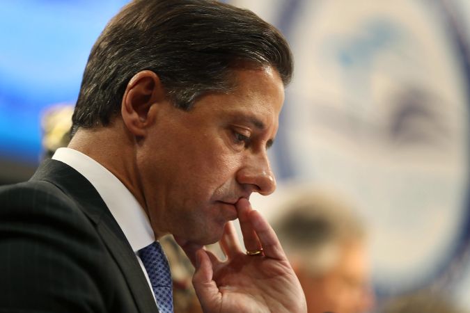 MIAMI, FL - MARCH 01: Miami-Dade Schools Superintendent Alberto Carvalho is seen during a school board meeting where he announced that he will turn down a job offer to become head of the New York City schools on March 1, 2018 in Miami, Florida. Mr. Carvalho made the announcement to not become New York City's schools chancellor during an emergency School Board meeting that had been called to discuss the news of the job offer. (Photo by Joe Raedle/Getty Images)