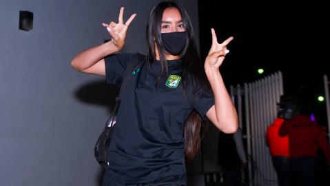 Deyaris Perez, durante el partido de la jornada 2 del torneo Grita México Clausura 2022.