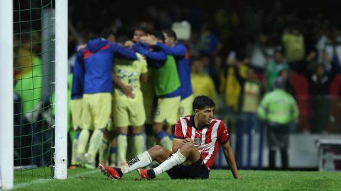 Club América celebrando ante Chivas.