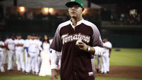 Julio Urías, durante la Ceremonia de Inauguracion de la Serie del Caribe Culiacán 2017.