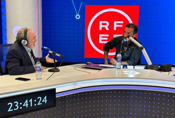 Juan Rubiales en entrevista con el programa 'El Partidazo', de la cadena COPE. Foto: EFE/ COPE.