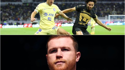 Arriba: encuentro entre Club América vs. Pumas / Abajo: Saúl 'Canelo' Álvarez.