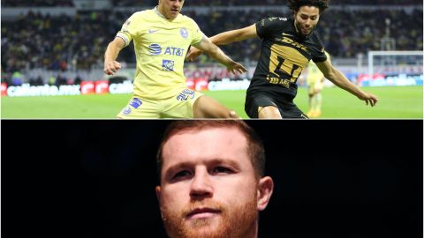 Arriba: encuentro entre Club América vs. Pumas / Abajo: Saúl 'Canelo' Álvarez.