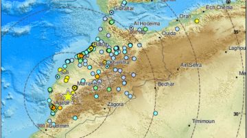 El epicentro del terremoto fue en las montañas de Atlas, a 43 millas al sur de Marrakech, en Marruecos.