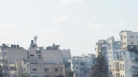 Edificios y casas destruidos en la ciudad de Gaza por los bombardeos israelíes.
