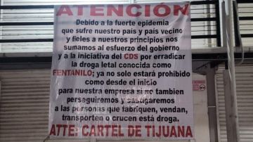 Narcomensaje en Tijuana