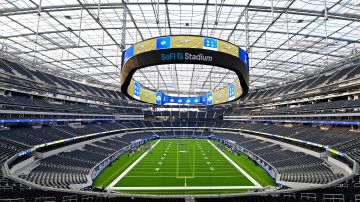 INGLEWOOD, CA - AUGUST 22: A general view of the interior of SoFi Stadium before a scrimmage game during the Los Angeles Rams training camp on August 22, 2020 in Inglewood, California. (Photo by Jayne Kamin-Oncea/Getty Images)
