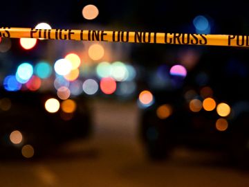Police tape is pictured at the scene near the intersection of Garvey and Garfield Avenue in Monterey Park, California, on January 22, 2023, where police are responding to reports of multiple people shot. - Police were at the scene of a shooting in southern California that has caused a number of casualties, the Los Angeles Times reported January 22, citing a law enforcement source. (Photo by Frederic J. BROWN / AFP) (Photo by FREDERIC J. BROWN/AFP via Getty Images)