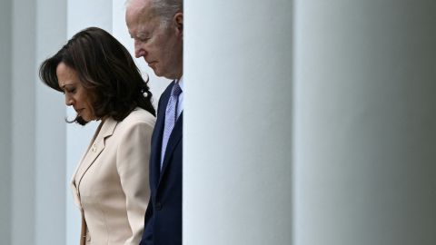 La vicepresidenta Kamala Harris y el presidente Joe Biden.