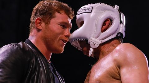 Canelo y Chávez cara a cara en un combate de exhibición.